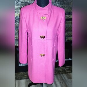 Elegant Pink Women's Wool Coat Size 4